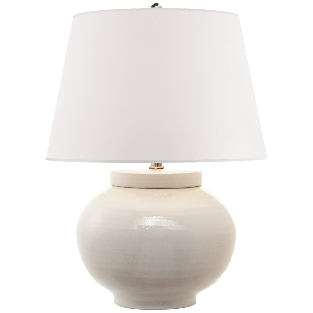 Ralph Lauren Canada - One Light Table Lamp - CARTER - White Stoneware- Union Lighting Luminaires Decor