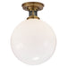 Ralph Lauren Canada - One Light Flush Mount - McCarren - Natural Brass- Union Lighting Luminaires Decor