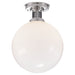 Ralph Lauren Canada - One Light Flush Mount - McCarren - Polished Nickel- Union Lighting Luminaires Decor