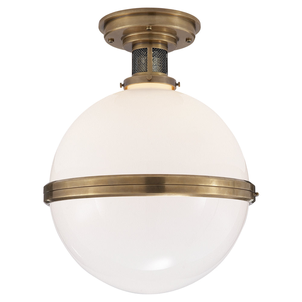 Ralph Lauren Canada - One Light Flush Mount - McCarren - Natural Brass- Union Lighting Luminaires Decor