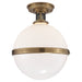 Ralph Lauren Canada - One Light Flush Mount - McCarren - Natural Brass- Union Lighting Luminaires Decor