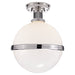 Ralph Lauren Canada - One Light Flush Mount - McCarren - Polished Nickel- Union Lighting Luminaires Decor