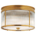 Ralph Lauren Canada - Three Light Flush Mount - Allen - Natural Brass- Union Lighting Luminaires Decor
