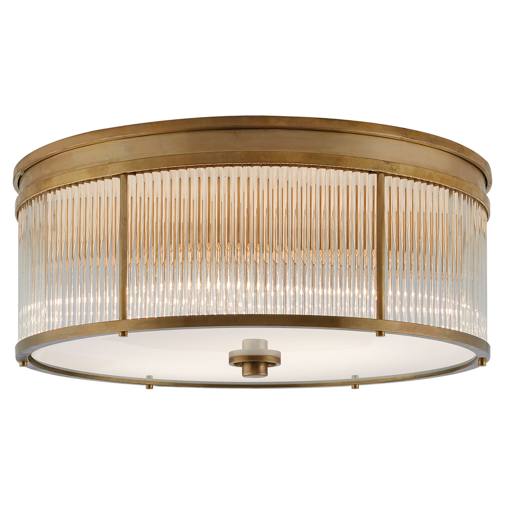 Ralph Lauren Canada - Three Light Flush Mount - Allen - Natural Brass- Union Lighting Luminaires Decor