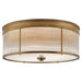 Ralph Lauren Canada - Three Light Flush Mount - Allen - Natural Brass- Union Lighting Luminaires Decor