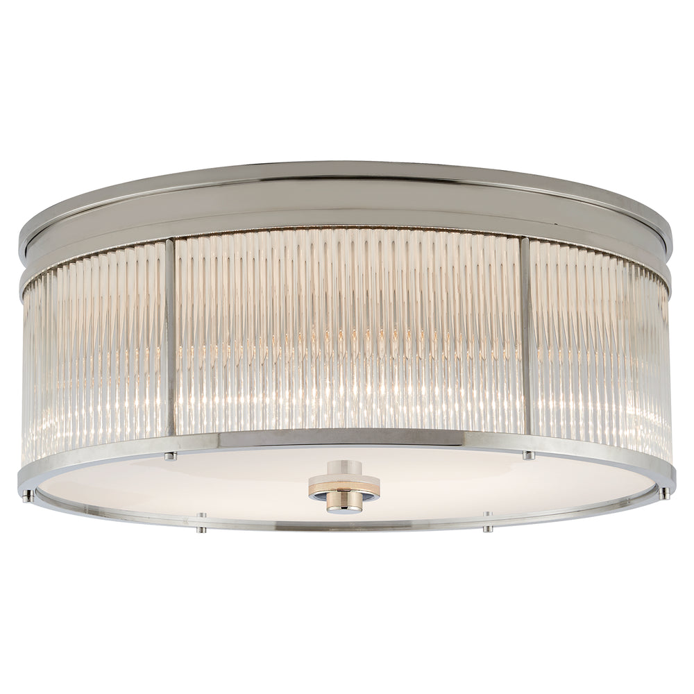 Ralph Lauren Canada - Three Light Flush Mount - Allen - Polished Nickel- Union Lighting Luminaires Decor