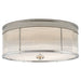 Ralph Lauren Canada - Three Light Flush Mount - Allen - Polished Nickel- Union Lighting Luminaires Decor