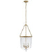 Ralph Lauren Canada - Three Light Lantern - Cambridge - Natural Brass- Union Lighting Luminaires Decor