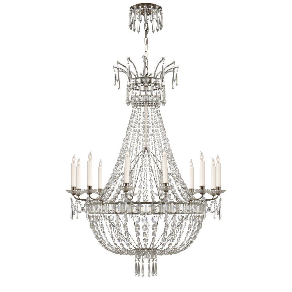 Ralph Lauren Canada - 12 Light Chandelier - Evalina - Butler's Silver- Union Lighting Luminaires Decor