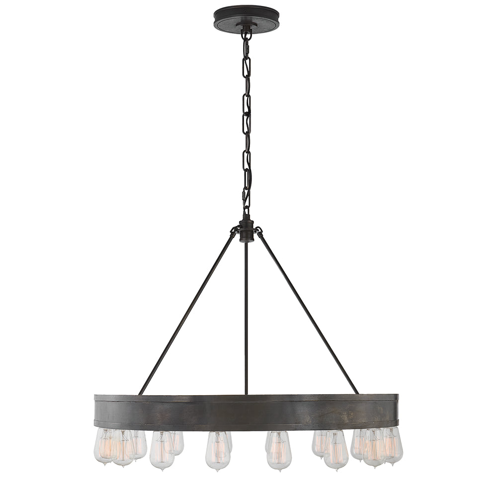 Ralph Lauren Canada - 16 Light Chandelier - Roark - Aged Iron- Union Lighting Luminaires Decor