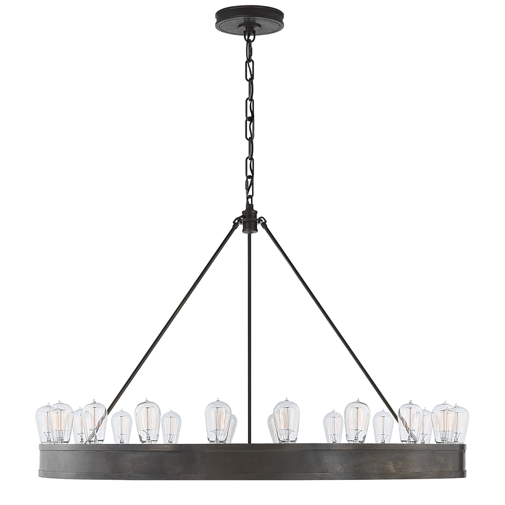 Ralph Lauren Canada - 20 Light Chandelier - Roark - Aged Iron- Union Lighting Luminaires Decor