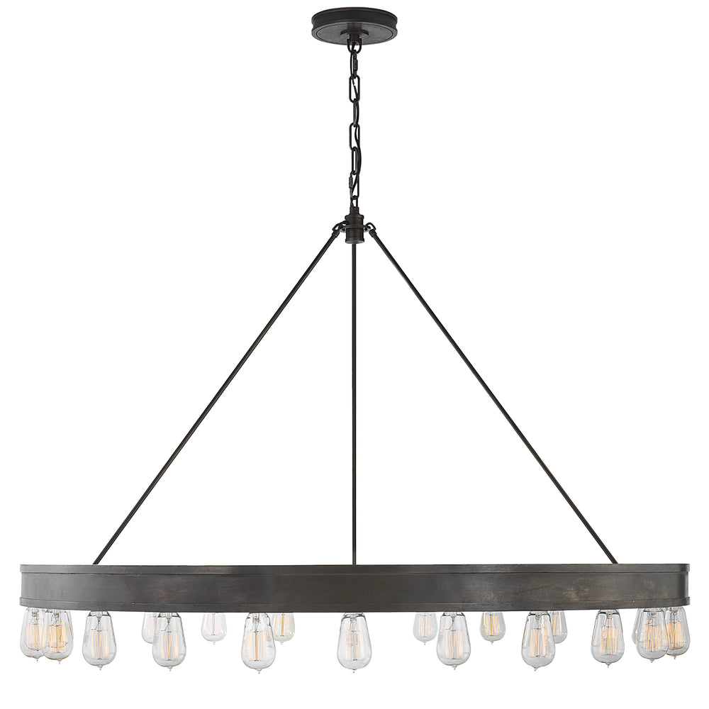 Ralph Lauren Canada - 24 Light Chandelier - Roark - Aged Iron- Union Lighting Luminaires Decor