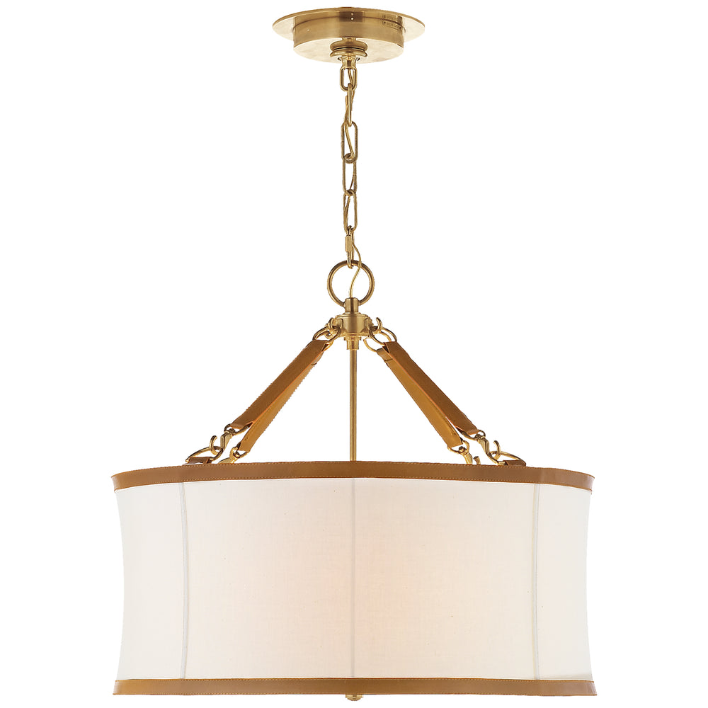 Ralph Lauren Canada - Three Light Pendant - Broomfield - Natural Brass- Union Lighting Luminaires Decor