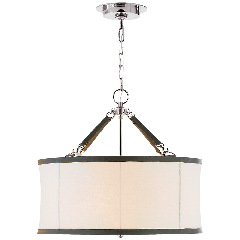 Ralph Lauren Canada - Three Light Pendant - Broomfield - Polished Nickel- Union Lighting Luminaires Decor