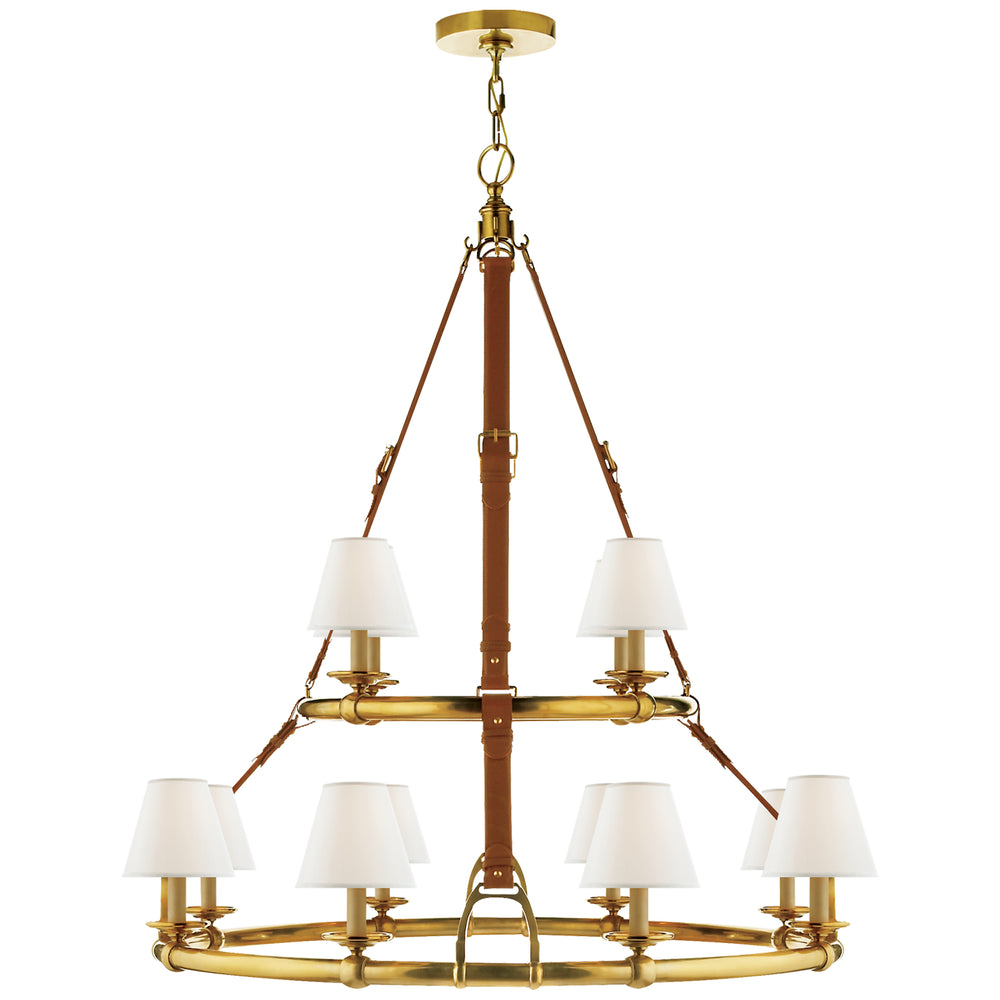 Ralph Lauren Canada - 12 Light Chandelier - Westbury - Natural Brass- Union Lighting Luminaires Decor