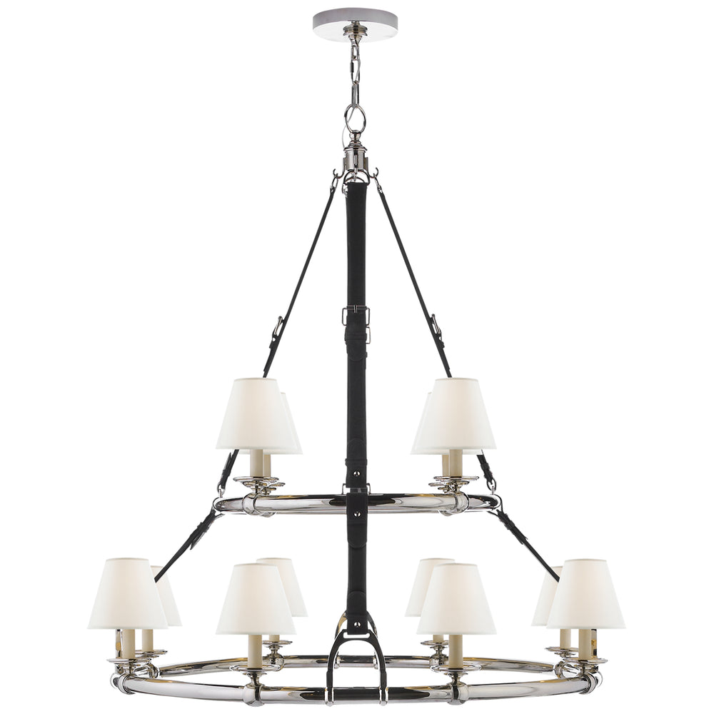 Ralph Lauren Canada - 12 Light Chandelier - Westbury - Polished Nickel- Union Lighting Luminaires Decor