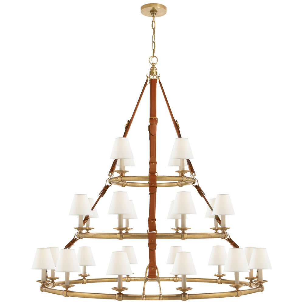 Ralph Lauren Canada - 24 Light Chandelier - Westbury - Natural Brass- Union Lighting Luminaires Decor