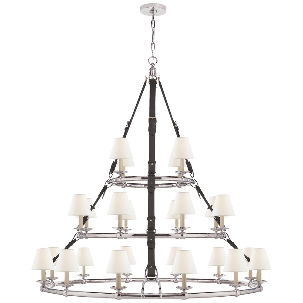 Ralph Lauren Canada - 24 Light Chandelier - Westbury - Polished Nickel- Union Lighting Luminaires Decor