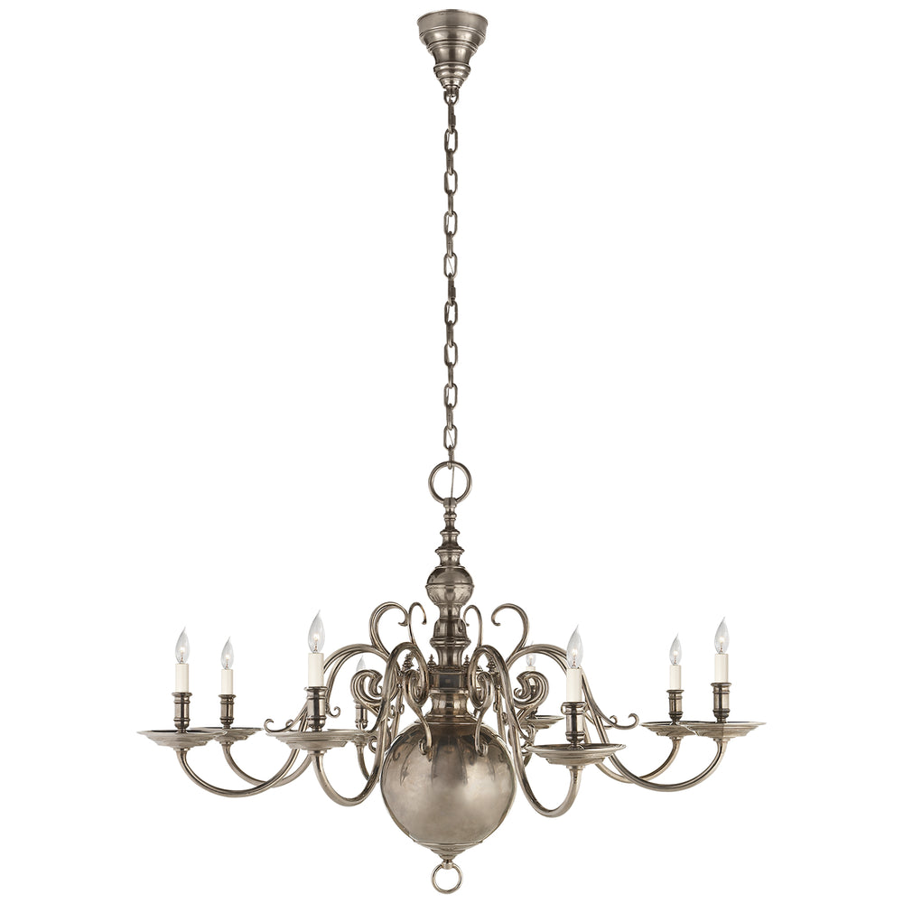 Ralph Lauren Canada - Eight Light Chandelier - Lillianne - Butler's Silver- Union Lighting Luminaires Decor