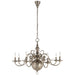Ralph Lauren Canada - Eight Light Chandelier - Lillianne - Butler's Silver- Union Lighting Luminaires Decor