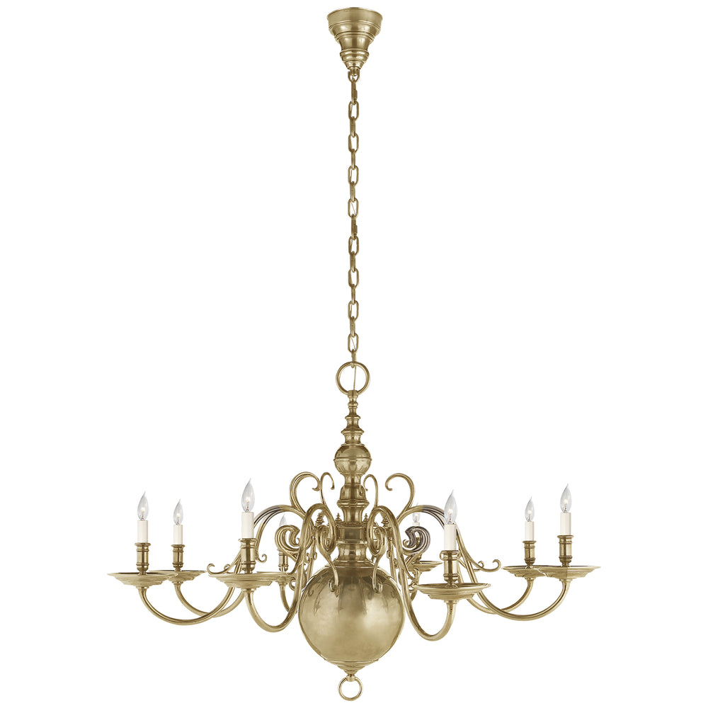 Ralph Lauren Canada - Eight Light Chandelier - Lillianne - Natural Brass- Union Lighting Luminaires Decor