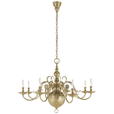 Ralph Lauren Canada - Eight Light Chandelier - Lillianne - Natural Brass- Union Lighting Luminaires Decor