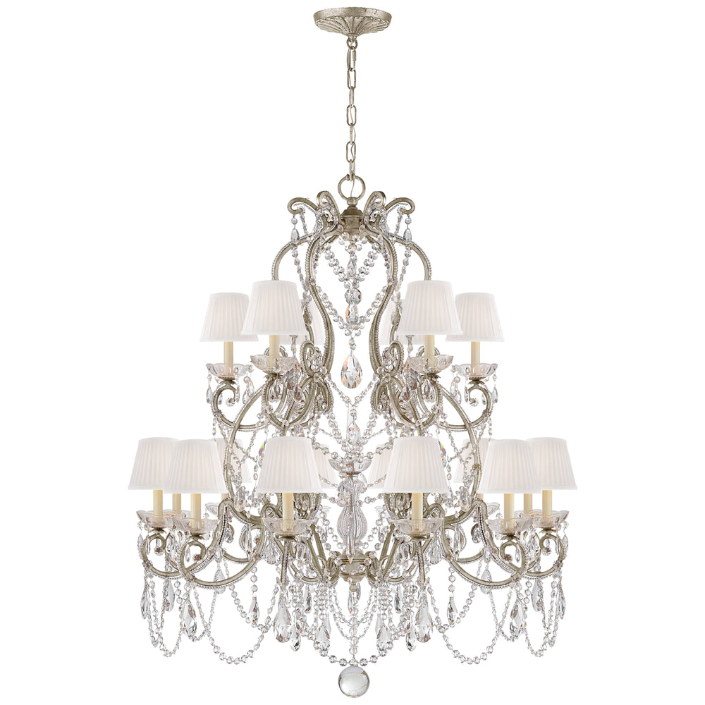 Ralph Lauren Canada - 18 Light Chandelier - Adrianna - Antique Silver Leaf- Union Lighting Luminaires Decor