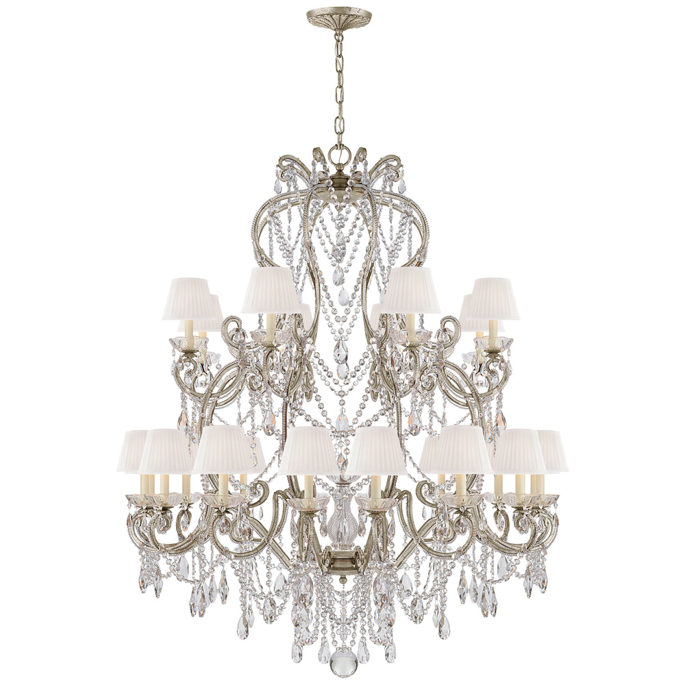 Ralph Lauren Canada - 24 Light Chandelier - Adrianna - Antique Silver Leaf- Union Lighting Luminaires Decor