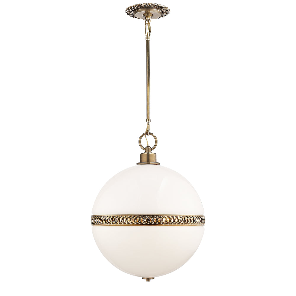 Ralph Lauren Canada - Four Light Pendant - Hendricks - Natural Brass- Union Lighting Luminaires Decor