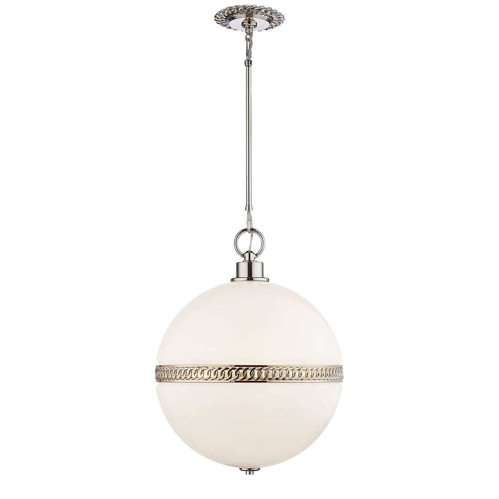 Ralph Lauren Canada - Four Light Pendant - Hendricks - Polished Nickel- Union Lighting Luminaires Decor
