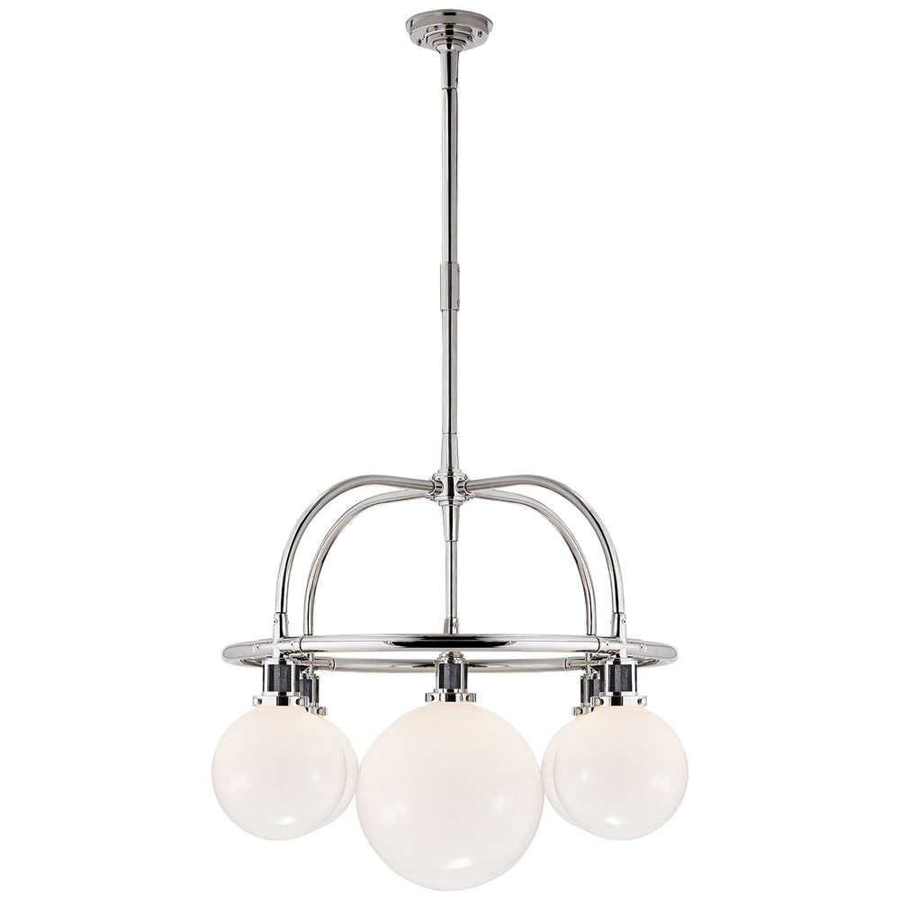 Ralph Lauren Canada - Five Light Chandelier - McCarren - Polished Nickel- Union Lighting Luminaires Decor