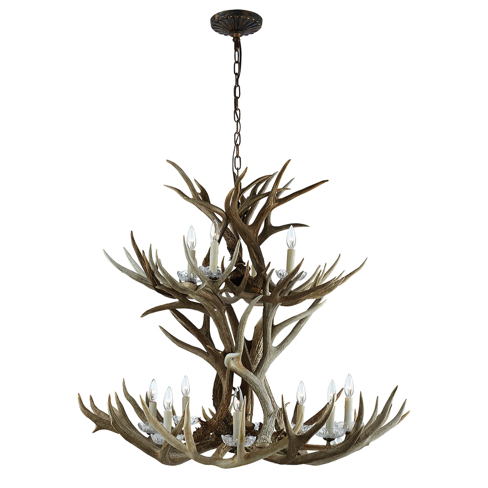 Ralph Lauren Canada - 12 Light Chandelier - Straton - Natural Bone- Union Lighting Luminaires Decor