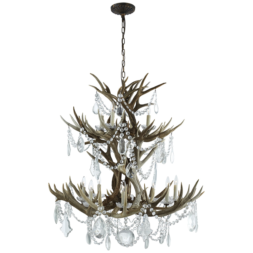 Ralph Lauren Canada - 12 Light Chandelier - Straton - Natural Bone- Union Lighting Luminaires Decor