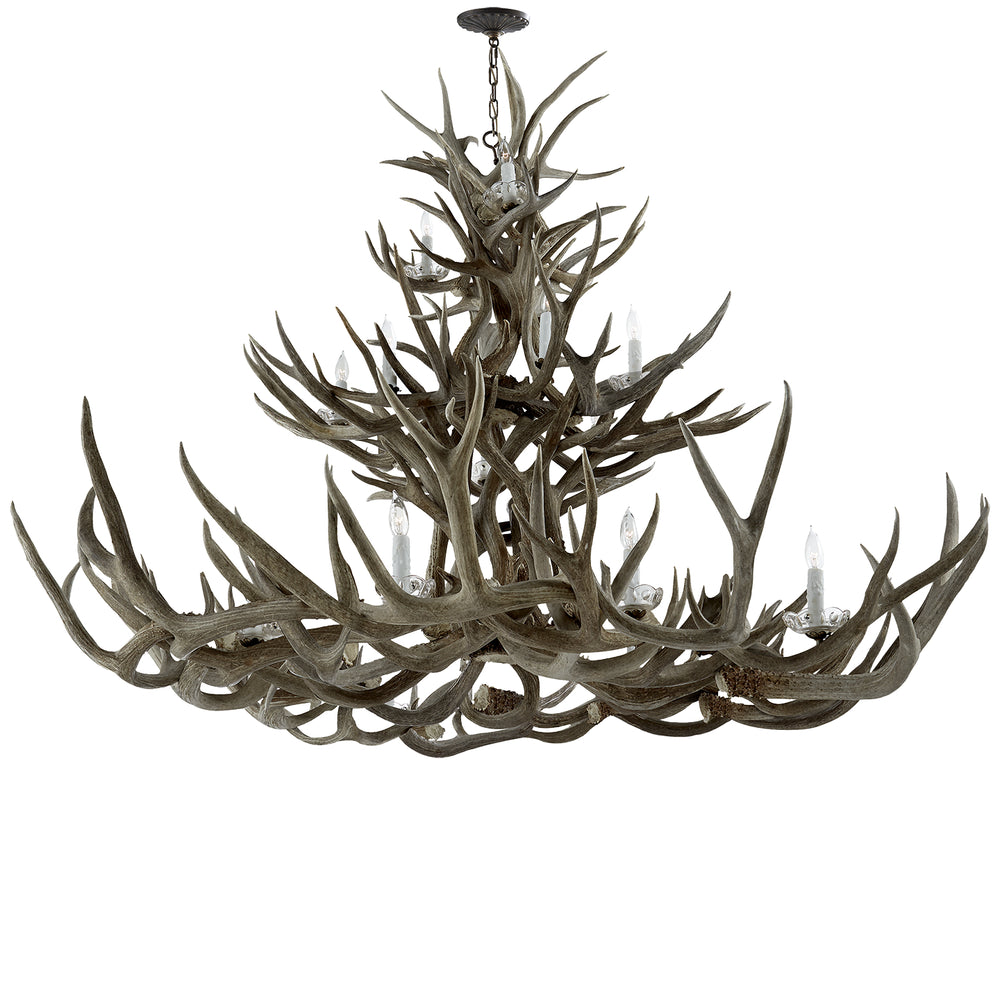 Ralph Lauren Canada - 18 Light Chandelier - Straton - Natural Bone- Union Lighting Luminaires Decor