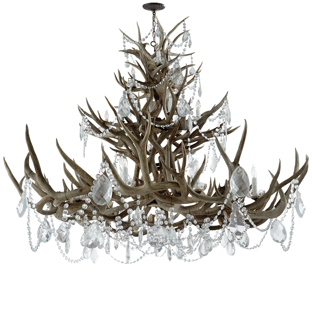 Ralph Lauren Canada - 18 Light Chandelier - Straton - Natural Bone- Union Lighting Luminaires Decor