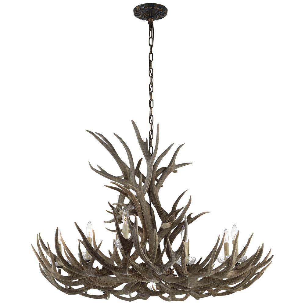 Ralph Lauren Canada - 12 Light Chandelier - Straton - Natural Bone- Union Lighting Luminaires Decor