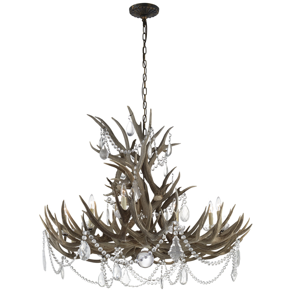 Ralph Lauren Canada - 12 Light Chandelier - Straton - Natural Bone- Union Lighting Luminaires Decor