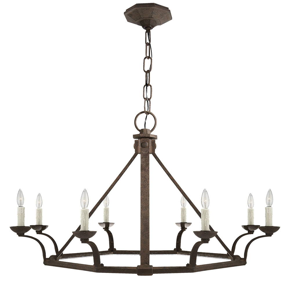 Ralph Lauren Canada - Eight Light Chandelier - Robertson - Natural Rusted Iron- Union Lighting Luminaires Decor