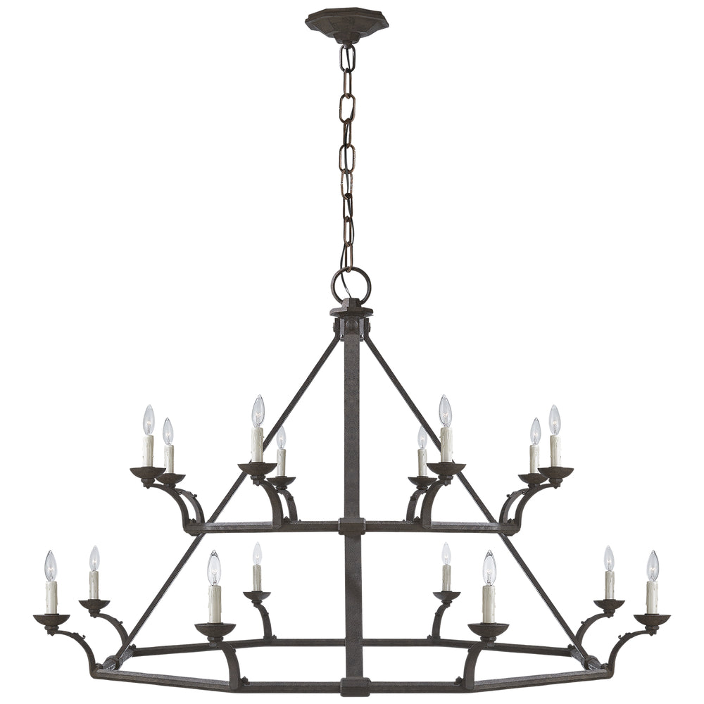 Ralph Lauren Canada - 16 Light Chandelier - Robertson - Natural Rusted Iron- Union Lighting Luminaires Decor