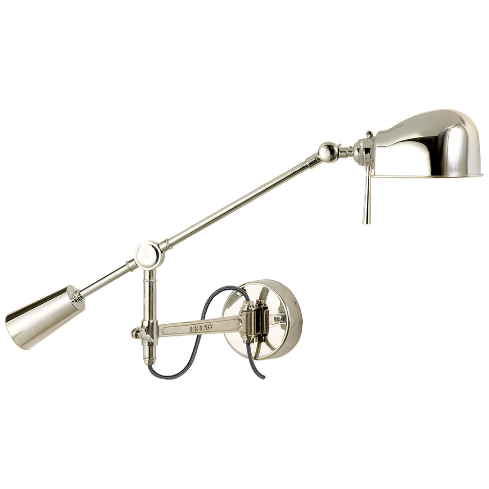 Ralph Lauren Canada - One Light Swing Arm Wall Lamp - RL 67 - Polished Nickel- Union Lighting Luminaires Decor