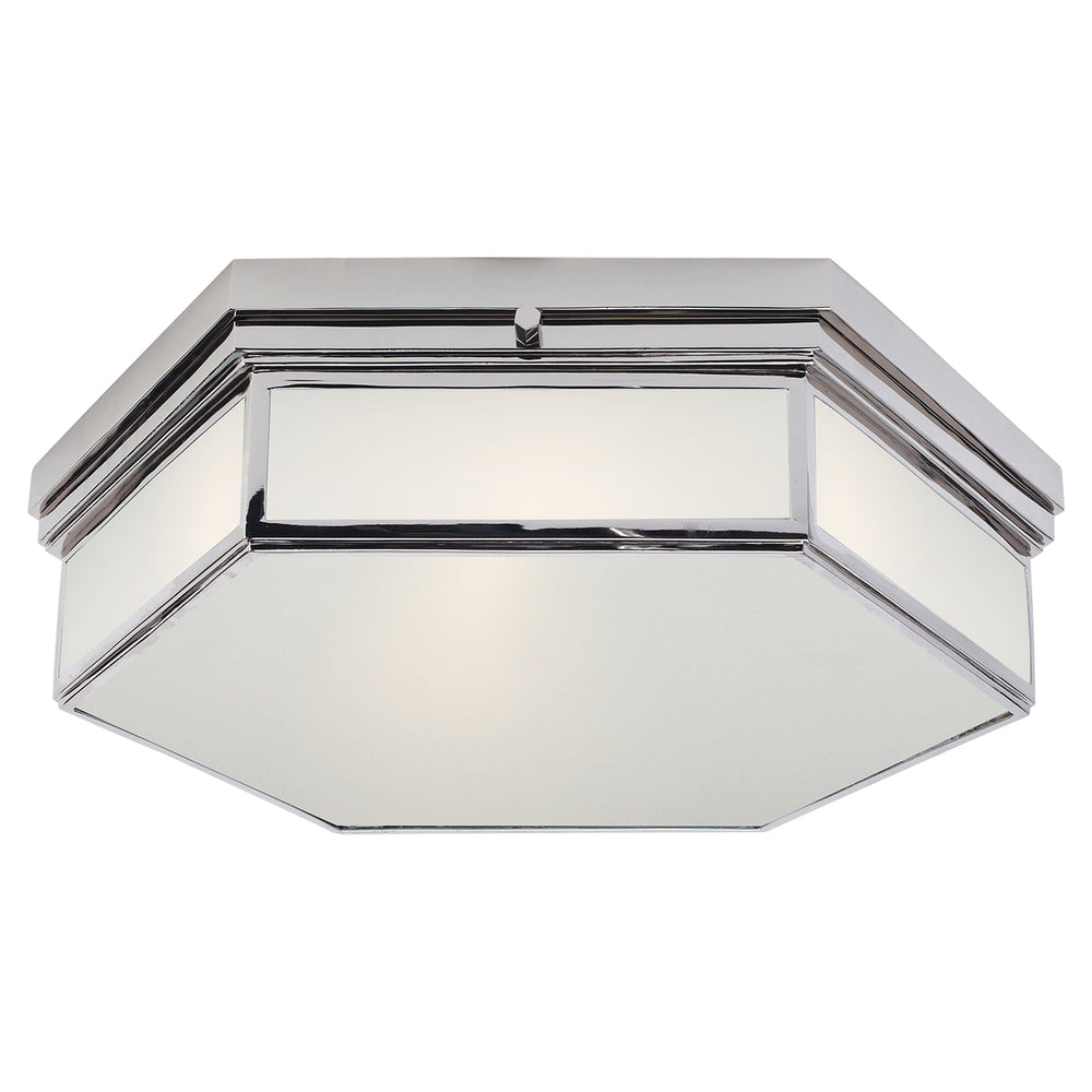 Ralph Lauren Canada - Three Light Flush Mount - Berling - Polished Nickel- Union Lighting Luminaires Decor