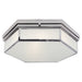 Ralph Lauren Canada - Three Light Flush Mount - Berling - Polished Nickel- Union Lighting Luminaires Decor