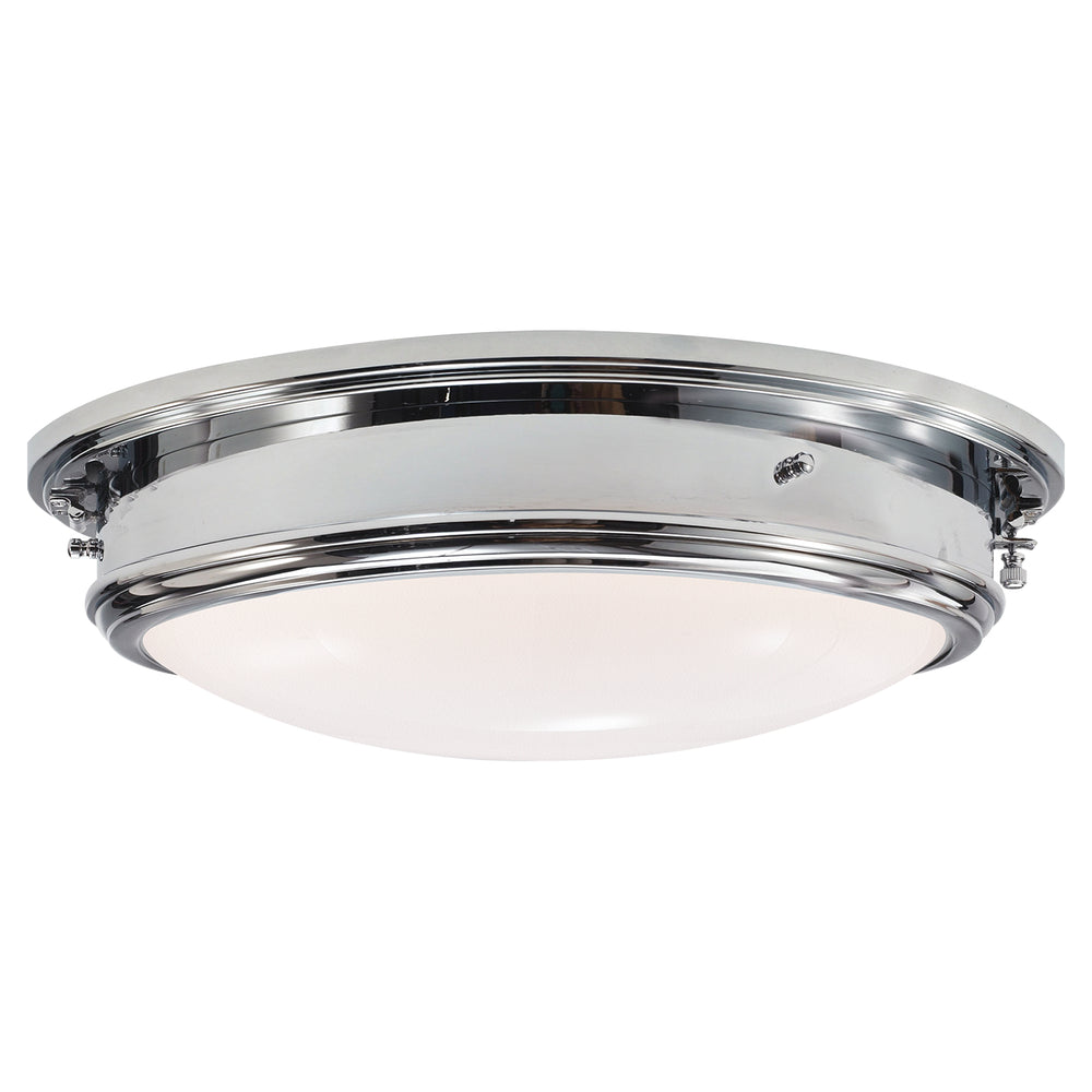 Ralph Lauren Canada - Two Light Flush Mount - Marine Porthole - Polished Nickel- Union Lighting Luminaires Decor