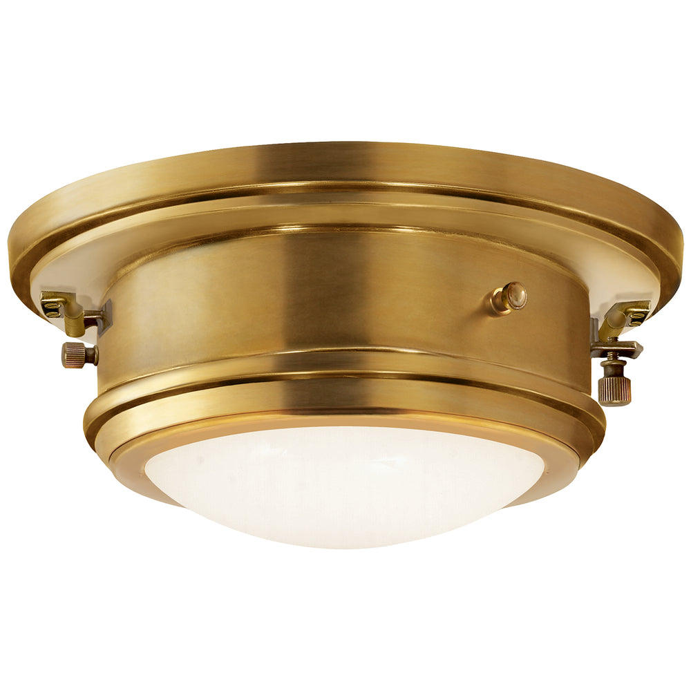 Ralph Lauren Canada - One Light Flush Mount - Marine Porthole - Natural Brass- Union Lighting Luminaires Decor