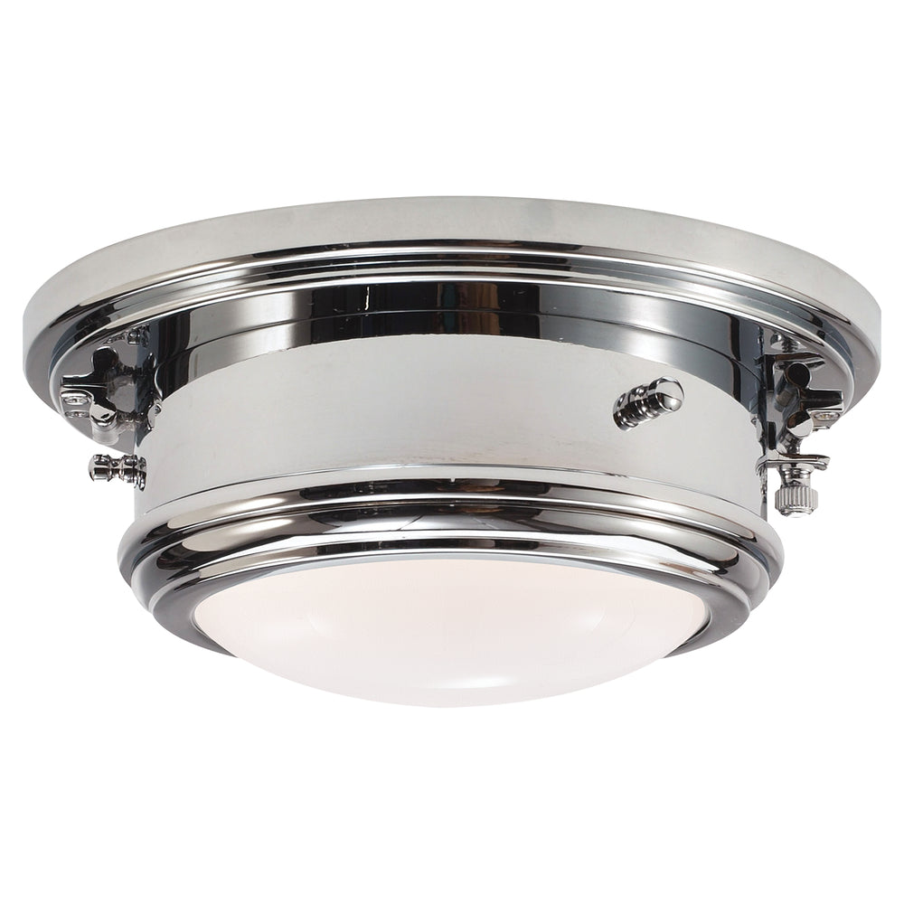 Ralph Lauren Canada - One Light Flush Mount - Marine Porthole - Polished Nickel- Union Lighting Luminaires Decor