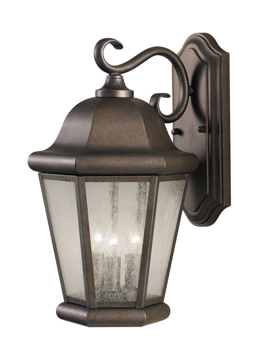 Generation Lighting Canada - Three Light Outdoor Wall Lantern - Martinsville - Corinthian Bronze- Union Lighting Luminaires Decor
