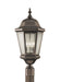 Generation Lighting Canada. - Three Light Outdoor Post Lantern - Martinsville - Corinthian Bronze- Union Lighting Luminaires Decor
