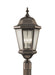 Generation Lighting Canada - Three Light Outdoor Post Lantern - Martinsville - Corinthian Bronze- Union Lighting Luminaires Decor