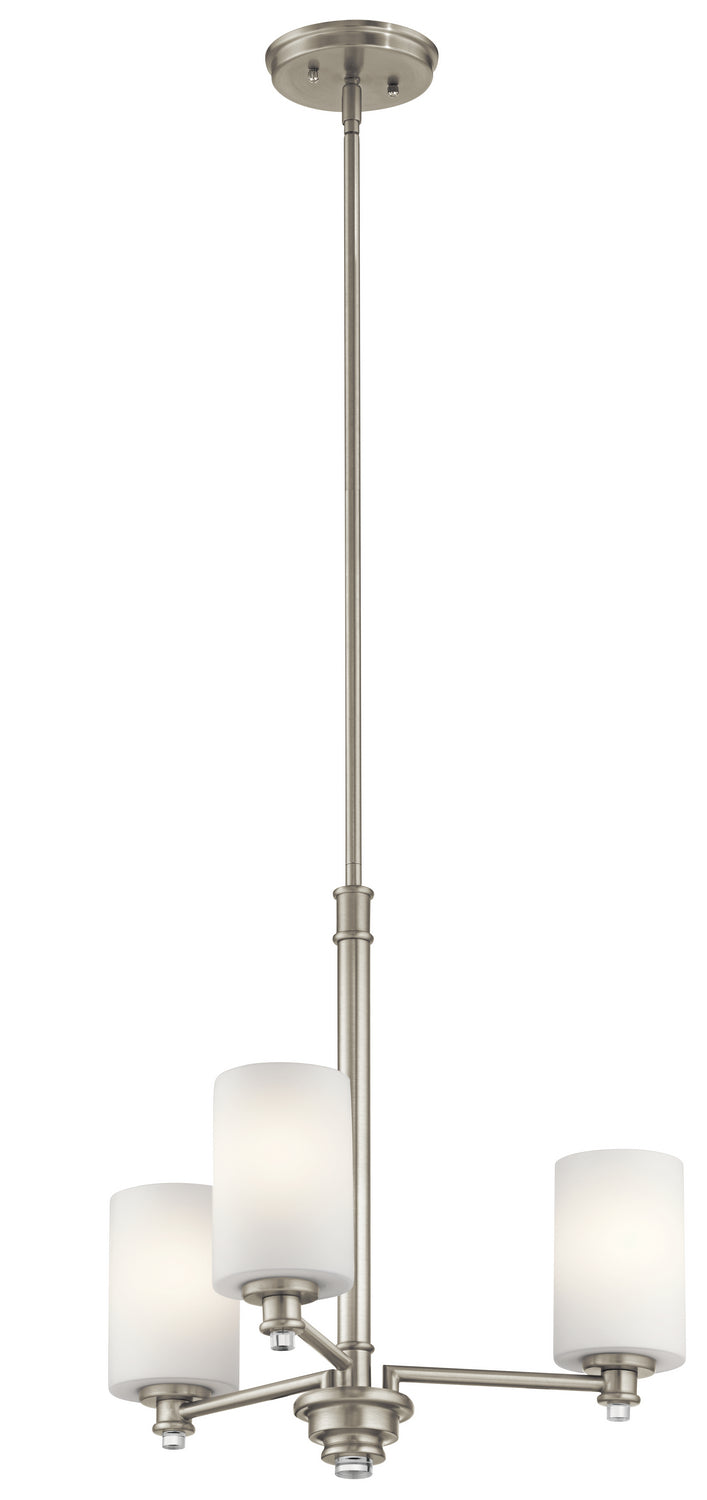 Kichler Canada - Three Light Mini Chandelier - Joelson - Brushed Nickel- Union Lighting Luminaires Decor