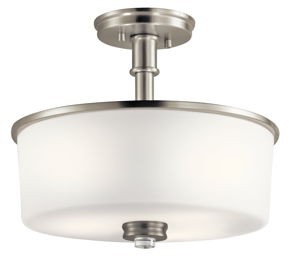 Kichler Canada - Three Light Semi Flush Mount - Joelson - Brushed Nickel- Union Lighting Luminaires Decor
